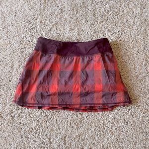 Lululemon mini plaid skort.